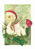 Amanita Mushroom Dragon A5 Print