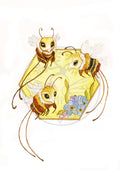 Longtailed Honeydrone A5 Print