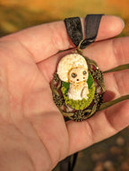 Puffball Mushroom Dragon Pendant