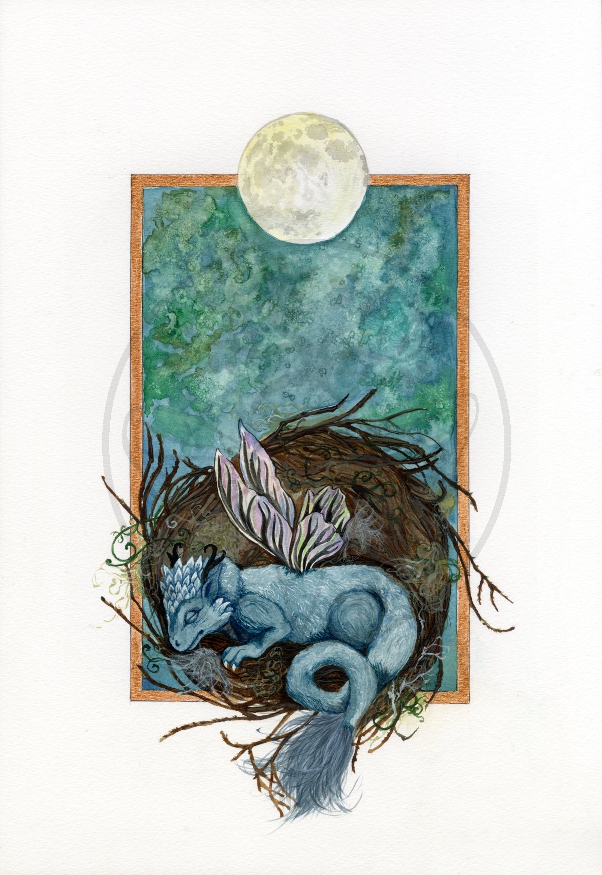 Twilight Dragon Hatchling A5 Print