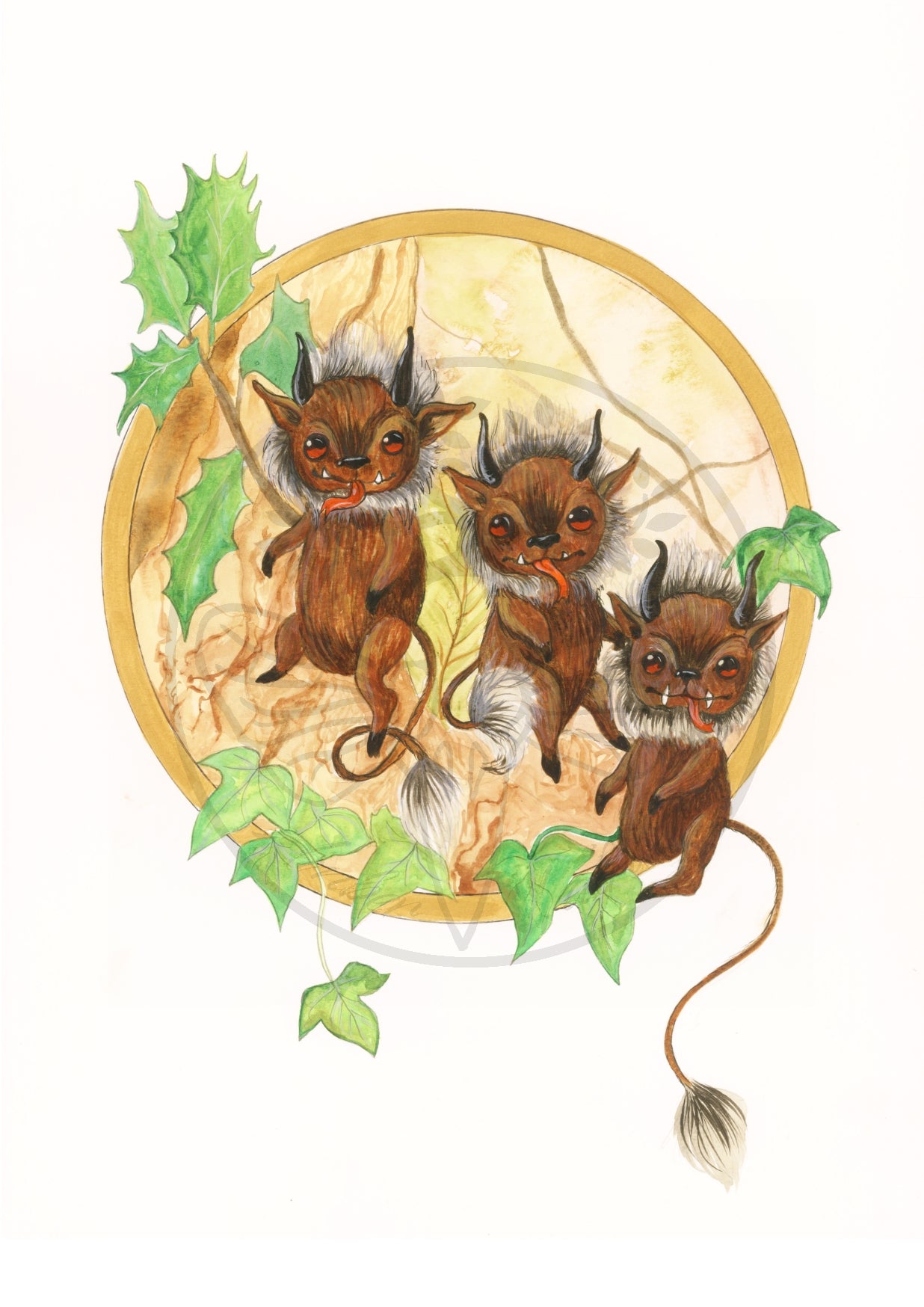 Wee Krampus A5 Print